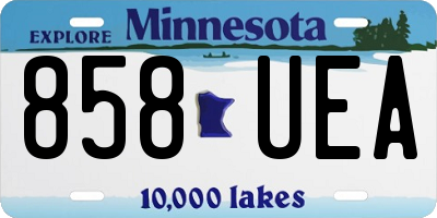 MN license plate 858UEA