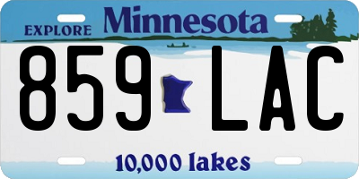 MN license plate 859LAC