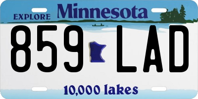 MN license plate 859LAD