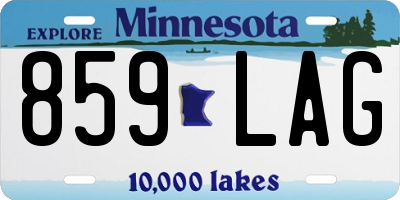 MN license plate 859LAG