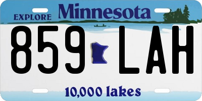 MN license plate 859LAH