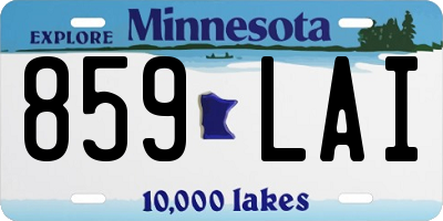 MN license plate 859LAI