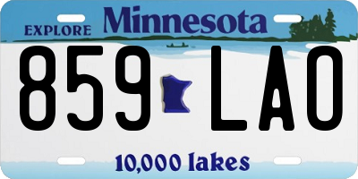 MN license plate 859LAO