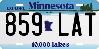 MN license plate 859LAT