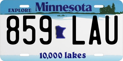 MN license plate 859LAU
