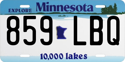 MN license plate 859LBQ
