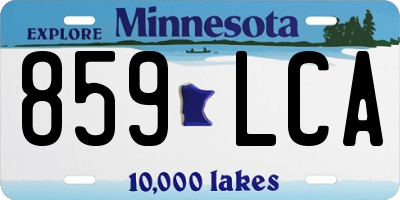 MN license plate 859LCA