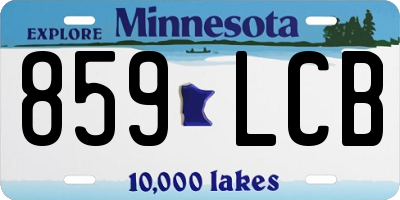 MN license plate 859LCB