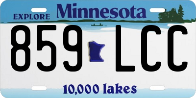 MN license plate 859LCC