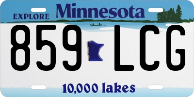 MN license plate 859LCG