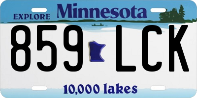 MN license plate 859LCK