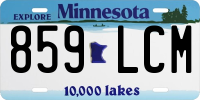MN license plate 859LCM