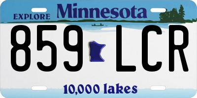 MN license plate 859LCR