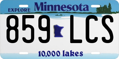 MN license plate 859LCS