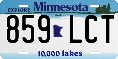 MN license plate 859LCT