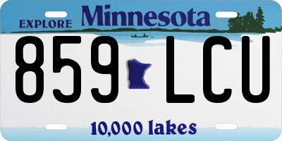 MN license plate 859LCU
