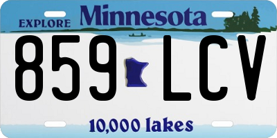 MN license plate 859LCV