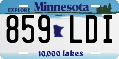 MN license plate 859LDI