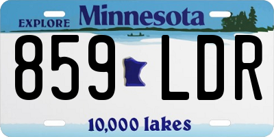 MN license plate 859LDR