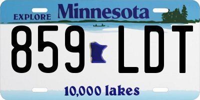 MN license plate 859LDT
