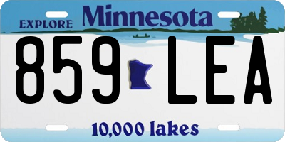 MN license plate 859LEA