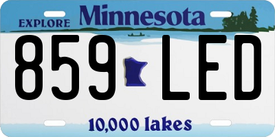 MN license plate 859LED