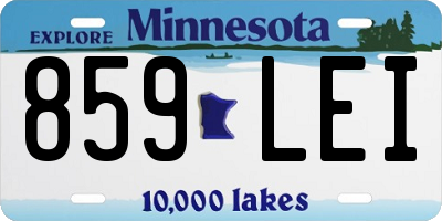 MN license plate 859LEI