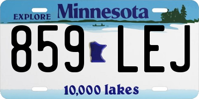 MN license plate 859LEJ