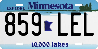 MN license plate 859LEL