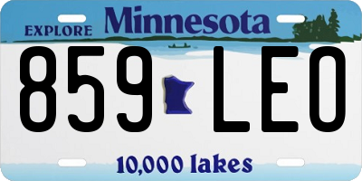 MN license plate 859LEO