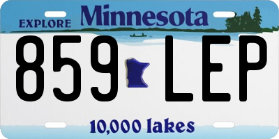 MN license plate 859LEP