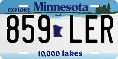 MN license plate 859LER