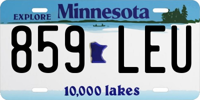 MN license plate 859LEU