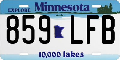MN license plate 859LFB