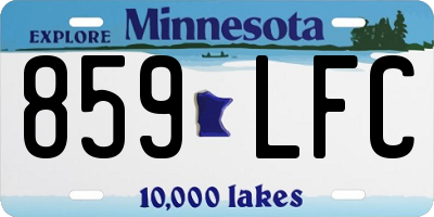 MN license plate 859LFC