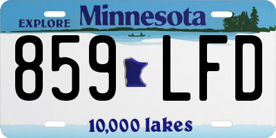 MN license plate 859LFD