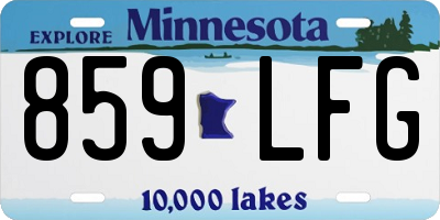 MN license plate 859LFG