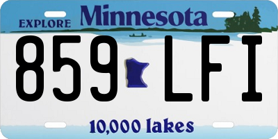 MN license plate 859LFI
