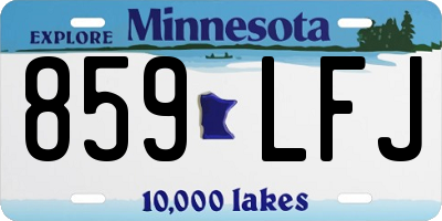 MN license plate 859LFJ