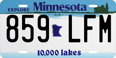 MN license plate 859LFM