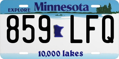 MN license plate 859LFQ