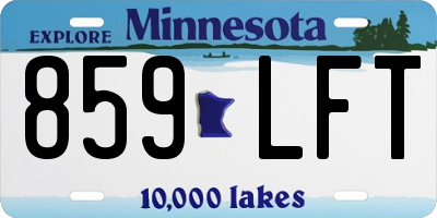 MN license plate 859LFT