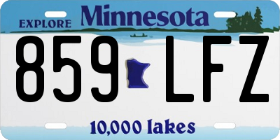 MN license plate 859LFZ
