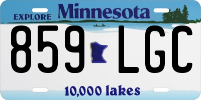 MN license plate 859LGC