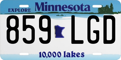 MN license plate 859LGD