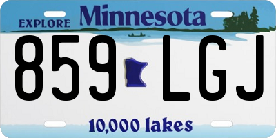 MN license plate 859LGJ