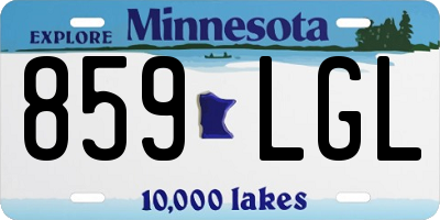 MN license plate 859LGL