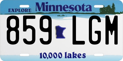 MN license plate 859LGM