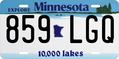 MN license plate 859LGQ