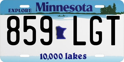 MN license plate 859LGT